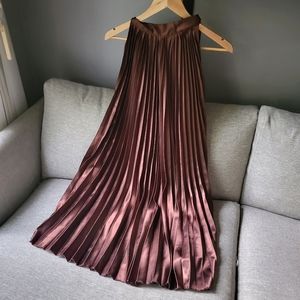 Pleated A Line High Neck Mini /Maternity Dress